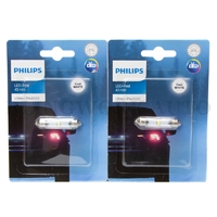 (PAIR) PHILIPS 43mm Ultinon Pro3000 LED Festoon Interior Light Bulbs