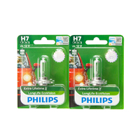 (PAIR) Philips H7 Eco Vision Long Life Halogen Bulbs