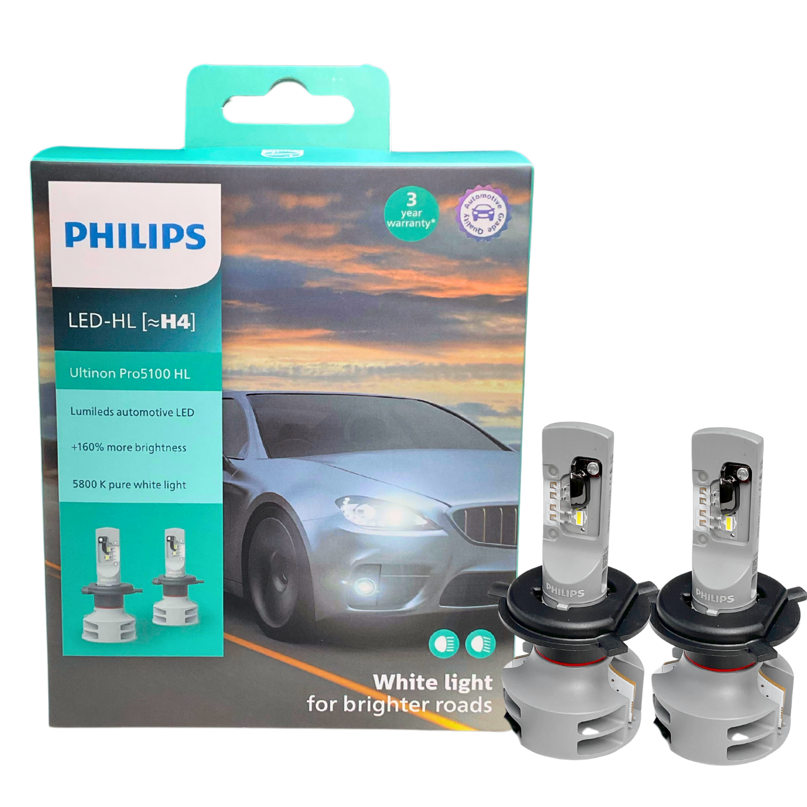 Philips H4 Ultinon Pro5100 LED +160% 5800K Conversion Kit