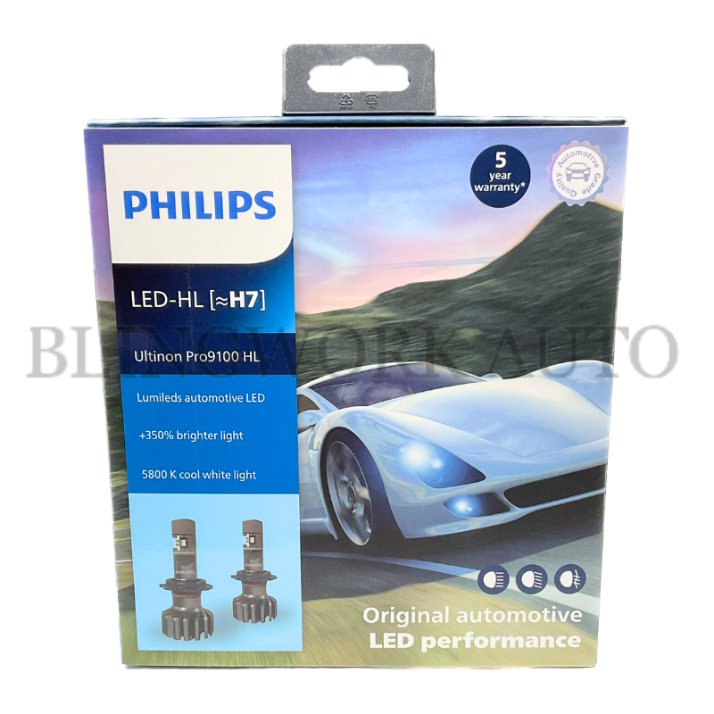 PHILIPS H7 Ultinon Pro9100 LED Car Headlight Bulbs Kit +350% 5800K White