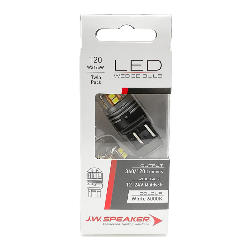 JW Speaker LED W21/5W T20 7443 6000K White Bulb