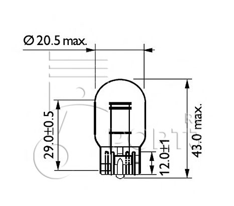 Philips W21/5W 7443 T20 OEM Repalcement Light Bulb