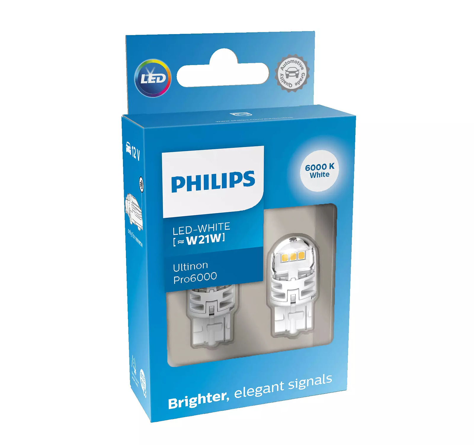 PHILIPS T20 W21W 7440 Ultinon Pro6000 LED 6000K White Light Bulbs