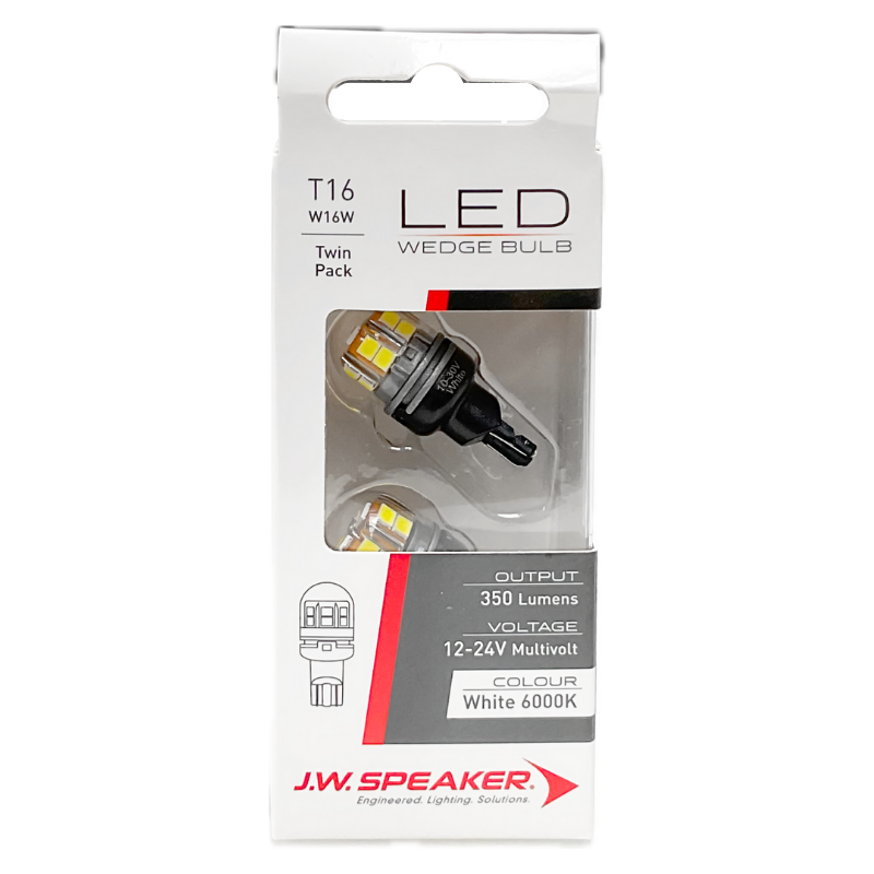 JW Speaker LED T15 T16 W16W 6000K White Bulb