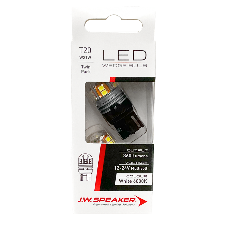 JW Speaker LED W21W T20 7440 6000K White Bulb