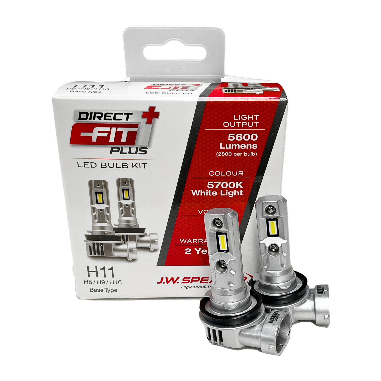 JW Speaker H8 H9 H11 H16 5700K DIRECT FIT PLUS LED