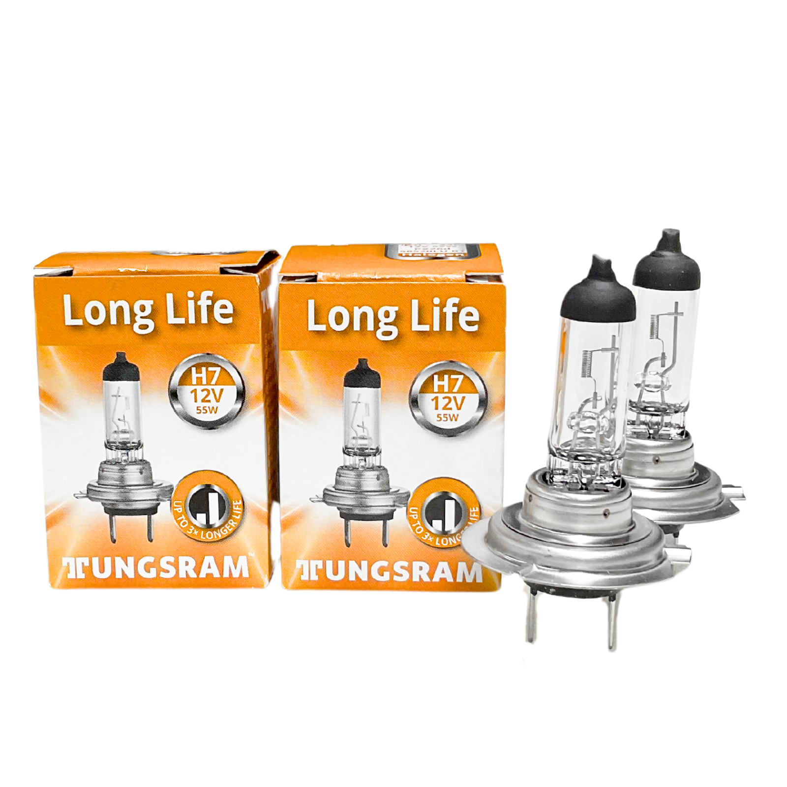 OSRAM H7 Halogen Bulb – 12V 55W, 3200K, 1500 Lumens, 500H Life – German Quality