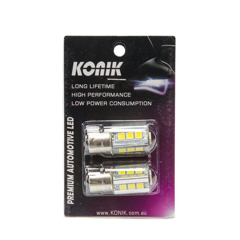 KONIK P21W S25 BA15S CANbus LED 6000K Reverse Light Bulbs