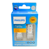 (PAIR) PHILIPS CANBUS T20 7440 WY21W Ultinon Pro7000 LED AMBER Indicator Turn Signal Light Bulb