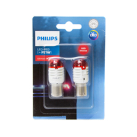 PHILIPS P21W BA15s 1156 RED Ultinon Pro3000 LED Brake Light Bulbs