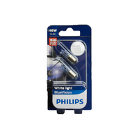 Philips BAX9S H6W Blue Vision White Halogen Bulbs