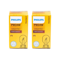 (Pair) Philips PW24W OEM Replacement Light Bulb