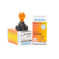 (PAIR) Philips PY24W AMBER OEM Replacement Light Bulb