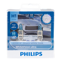 Philips H1 White Vision Ultra Warm White Halogen Bulbs