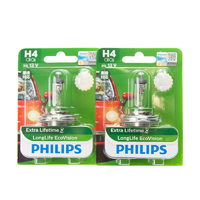 (PAIR) Philips H4 Eco Vision Long Life Halogen Bulbs
