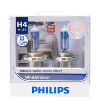 Philips H4 White Vision Warm White Halogen Bulbs