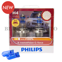 Philips H4 X-treme Vision G-force +130% Halogen Bulbs