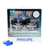 (FREE T10s) Philips H4 X-treme Vision Pro150 +150% Halogen Bulbs