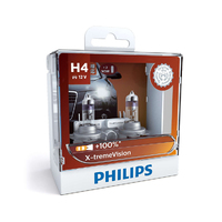 Philips H4 X-treme Vision +100% Halogen Bulbs
