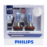 Philips H11 White Vision Warm White Halogen Bulbs