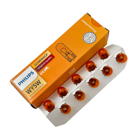 Philips WY5W T10 AMBER 5W OEM Replacement Light Bulbs W2.1x9.5d 12396NACP