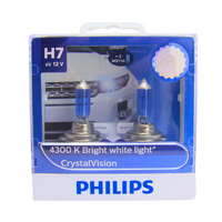 Philips H7 Crystal Vision 4300K White Halogen Bulbs