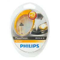 Philips H7 +40% Moto Vision Car Motorcycle Halogen Headlight Bulb
