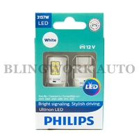 (PAIR) PHILIPS 3157 P27/7W Ultinon LED 6000K White Light Bulb