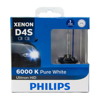 (PAIR) Philips D4S Ultinon 6000K Xenon HID Bulbs