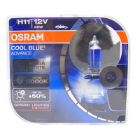 OSRAM H11 Cool Blue Advance 5000K White Halogen Bulbs