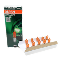 OSRAM HY21W BAW9S 64137 OEM Replacement Amber Ultra Life Light Bulbs