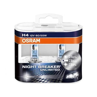 OSRAM H4 Night Breaker Unlimited +110% Halogen Bulbs
