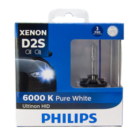 (PAIR) Philips D2S Ultinon 6000K Xenon HID Bulbs