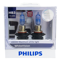 Philips HB3/9005 White Vision Warm White Halogen Bulbs