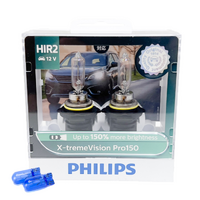 (FREE T10s) Philips HIR2 X-treme Vision Pro150 +150% Halogen Bulbs