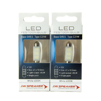 JW Speaker LED 41mm C21W Festoon 6000K White Bulbs