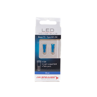 (PAIR) JW Speaker LED T5 W1.2W BLUE Dash Cluster Light Bulbs