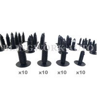 40pcs BLEXEN Mixed 5mm 6mm 7mm 8mm Universal Auto Car Push In Clips Fastener