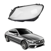 (LEFT) Brand New Headlight Lens Cover For Mercedes-Benz C-Class W205 Pre-Facelift 2015-2017