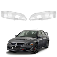 (L+R) Brand New Headlight Lens Cover For Mitsubishi Lancer Evolution VII VIII IX 2003-2007