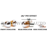 KONIK BA15s/P21W T10 Silver Chrome Amber Indicator Package