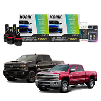 2018-2021 Chevrolet Silverado 2500 HD LTZ LED H11 HB3 PS24WFF T10 Low High Beam Fog Light Parker Upgrade Kit