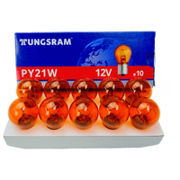 TUNGSRAM PY21W BAU15S AMBER OEM Replacement Light Bulbs 12V 21W