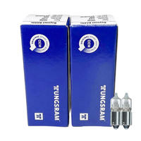 (PAIR) Tungsram H6W BAX9S 6W OEM Replacement Light Bulbs 12V 6W