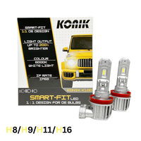 KONIK K100 H8 H9 H11 H16 6000K SMART FIT LED Conversion Kit