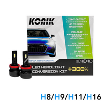KONIK K300 H8/H9/H11/H16 +300% 6000K LED Conversion Kit