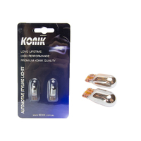 KONIK WY5W T10 Silver Chrome Amber Indicator Halogen Light Bulbs