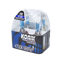 KONIK H11 Flash White 4750K White Halogen Bulbs