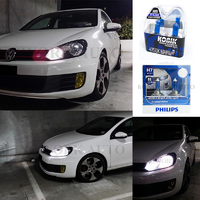 KONIK H15 Flash White + Philips H7 Crystal Vision for Volkswagen Amarok Golf MK6 MK7 BMW F22