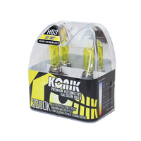 KONIK HB3/9005 Premium Gold 2500K Yellow Halogen Bulbs